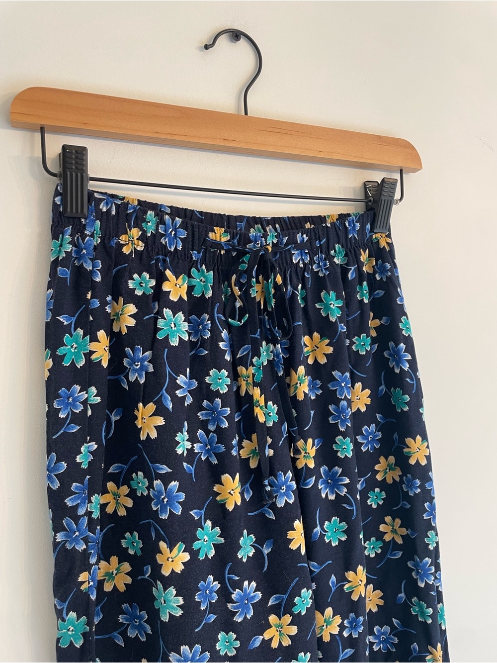 Women’s Blue Floral Casual Trousers